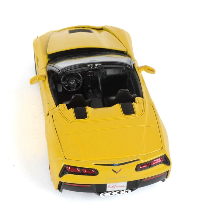 Maisto 1:18 Metallic Diecast + Plastic Yellow 2014 Chevrolet Corvette Stingray