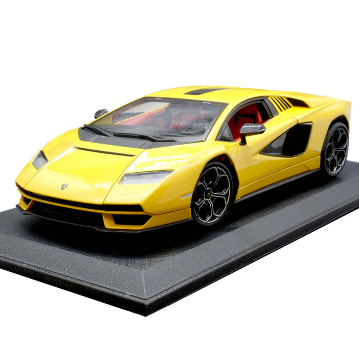 Maisto 1:18 Scale 2021 Lamborghini Countach LPI 800-4 Yellow Car Model Metallic Diecast With Plastic Part