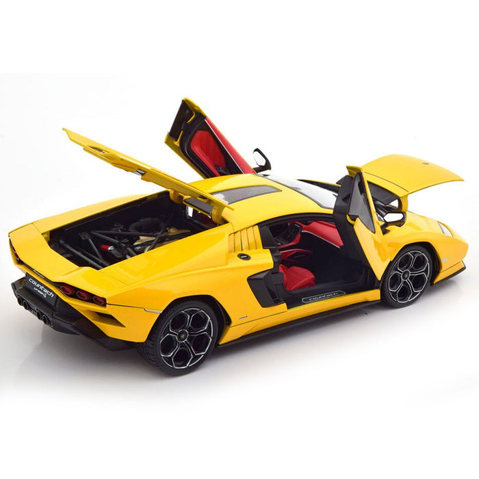 Maisto 1:18 Scale 2021 Lamborghini Countach LPI 800-4 Yellow Car Model Metallic Diecast With Plastic Part