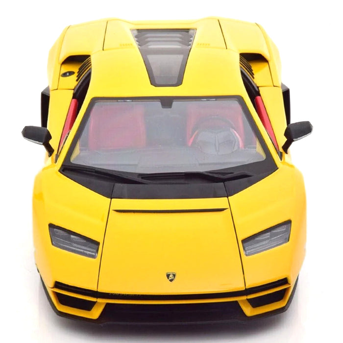 Maisto 1:18 Scale 2021 Lamborghini Countach LPI 800-4 Yellow Car Model Metallic Diecast With Plastic Part