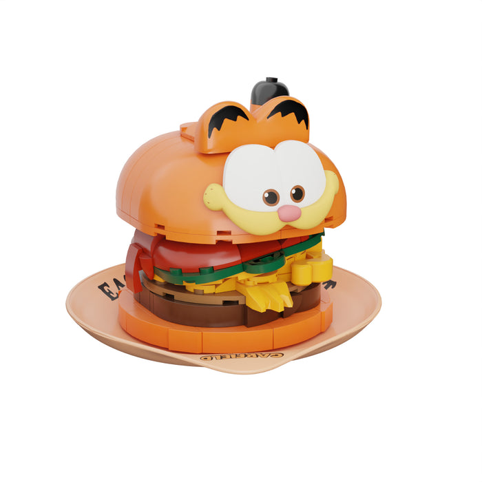 Pantasy Garfield Movie Garfield Hamburger Buildable Brick Block Set 86805 205Pcs