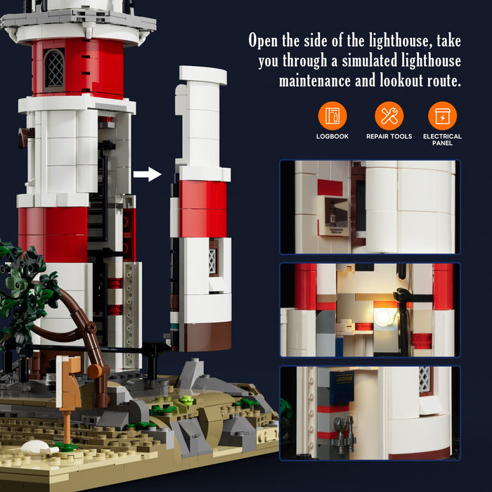 Lumibricks L90Lumibricks 18007 L9113 Sunrise Lighthouse Road Trip 1632Pcs LED Br