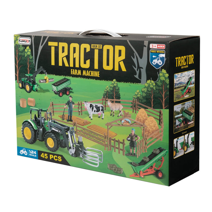 DIY Farm Pullback Car Tractor Toy Set Animals & accessories Playset