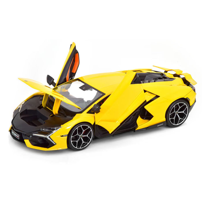 Maisto 1:18 Scale Metallic Diecast With Plastic Part Car Model Lamborghini Revuelto Yellow