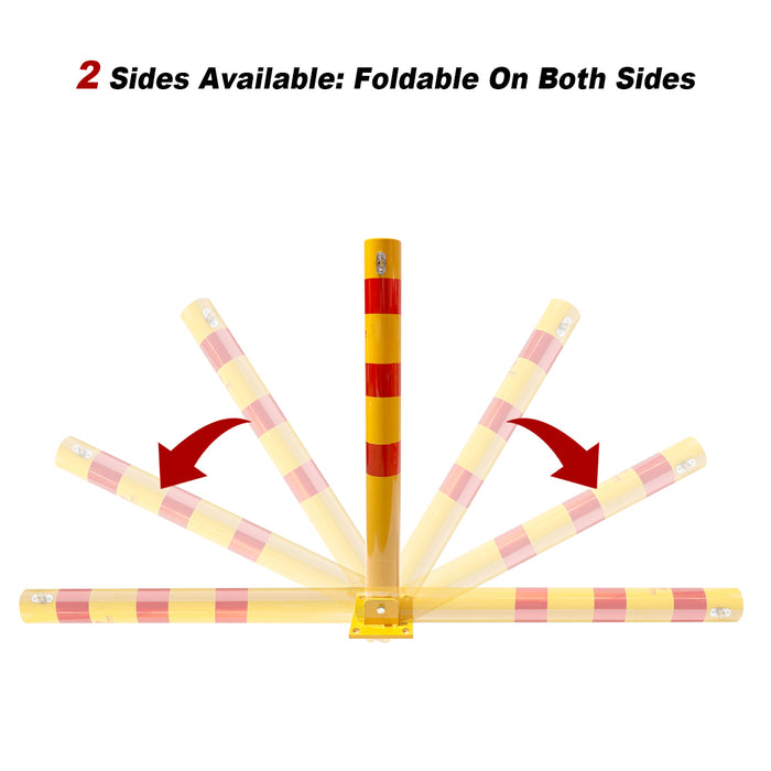Parkero 90cm Fold-down Parking Barrier With 4 x Expension bolts Keyed Different / Alike
