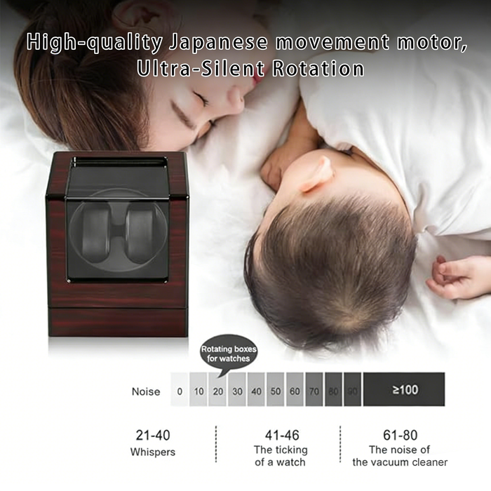 Watch Winders Automatic Rotation Wristwatch Storage Case Wooden Display Box