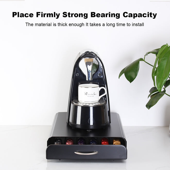 Coffee 60 Pods Storage Drawer Compatible Cast Iron Maximum Diameter Of 4cm