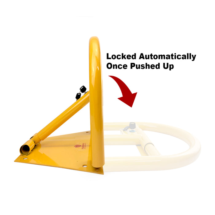 Parkero Fold-down Parking Barrier Keyed Different/Alike Vehicle Security Expension bolts