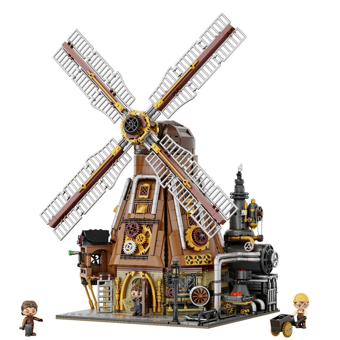 Pantasy Steampunk Series Windmill Workshop Block Construction Set DIY Model