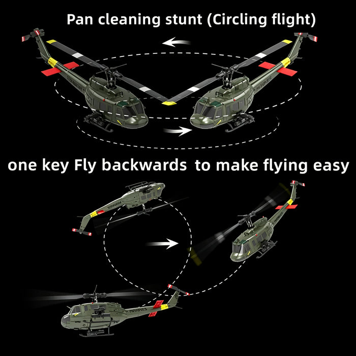 UH-1 1:48 RC Intelligent Positioning Version Armed Stunt Helicopter 6-Axis Gyro