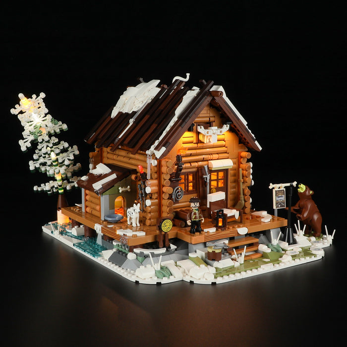 Lumibricks Hunting Cabin 10005 F9018 Retro House Series 2077PCS LED Blocks