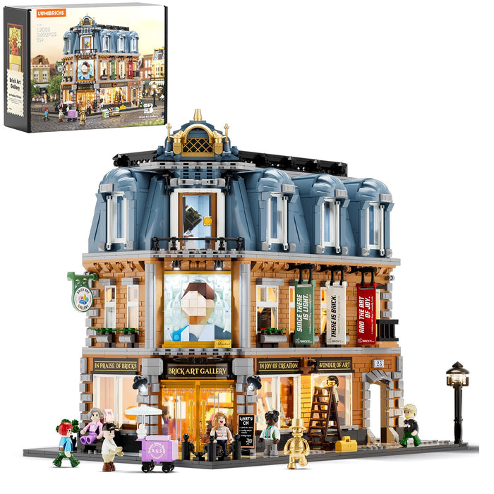 Lumibricks 15007 L9085 Brick Art Gallery Town Life 3400Pcs LED Brick Set