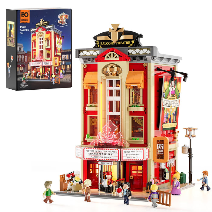 Lumibricks 15004 F9056 Balcony Theatre Town Life 2445Pcs LED Brick Set