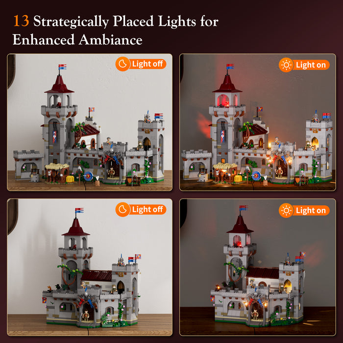 Lumibricks 12013 L9119 Medieval Guard Post Middle Age 2945Pcs LED Brick Set