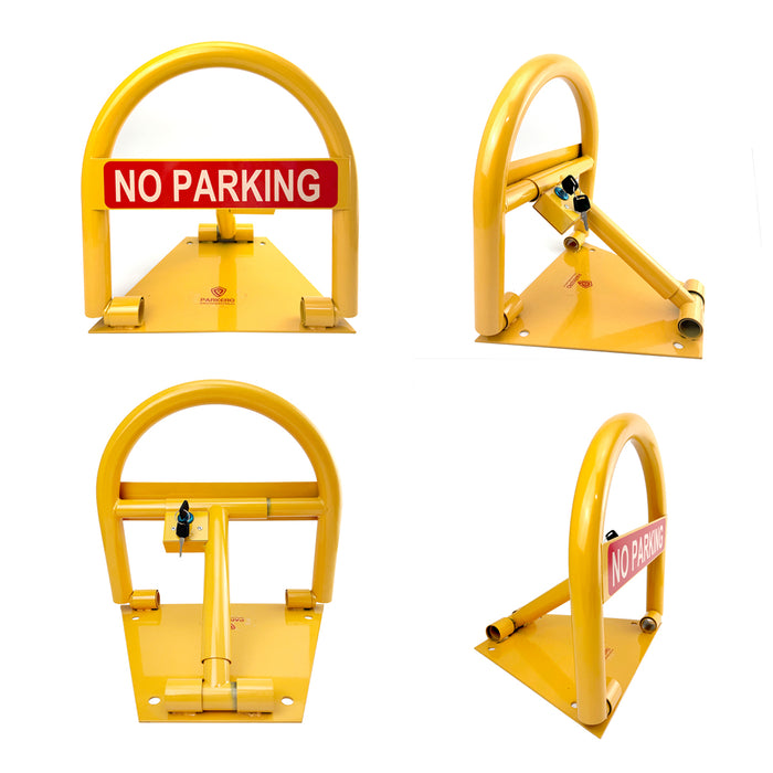 Parkero Fold-down Parking Barrier Keyed Different/Alike Vehicle Security Expension bolts