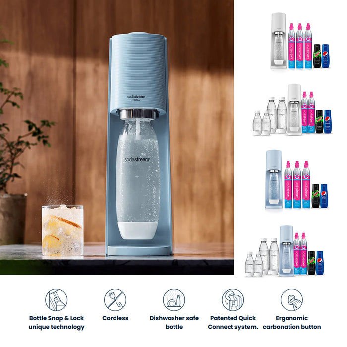 SodaStream Terra Sparkling Water Maker Co2 Technology Quick Connect 2Color AU STOCK