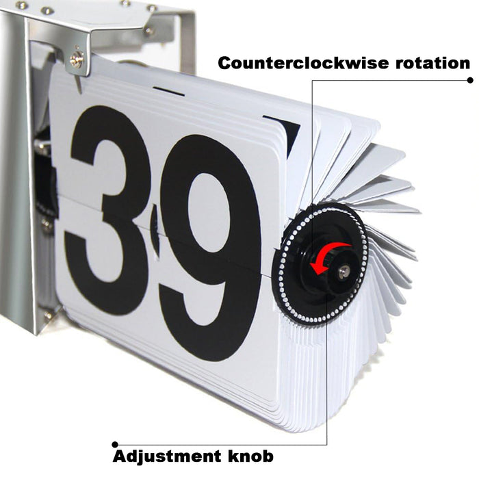 Auto Flip-style Table Desk Wall Clock 24 Hours Battery Powered Dual-purpose