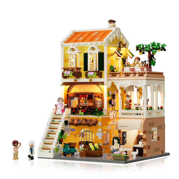 Lumibricks 15010 L9119 Italian Homestyle Restaurant Town Life 2868Pcs LED Brick