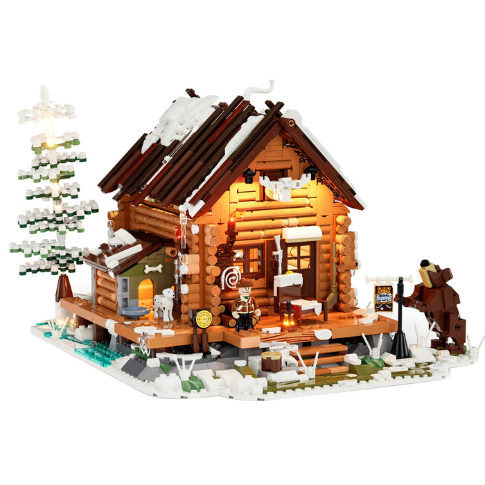 Lumibricks Hunting Cabin 10005 F9018 Retro House Series 2077PCS LED Blocks