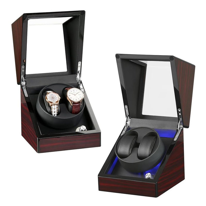 Watch Winders Automatic Rotation Wristwatch Storage Case Wooden Display Box
