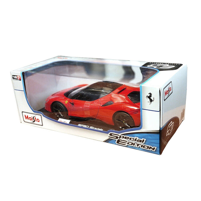 Maisto 1:18 Scale Metallic Diecast With Plastic Part Car Model SF90 Stradale Red