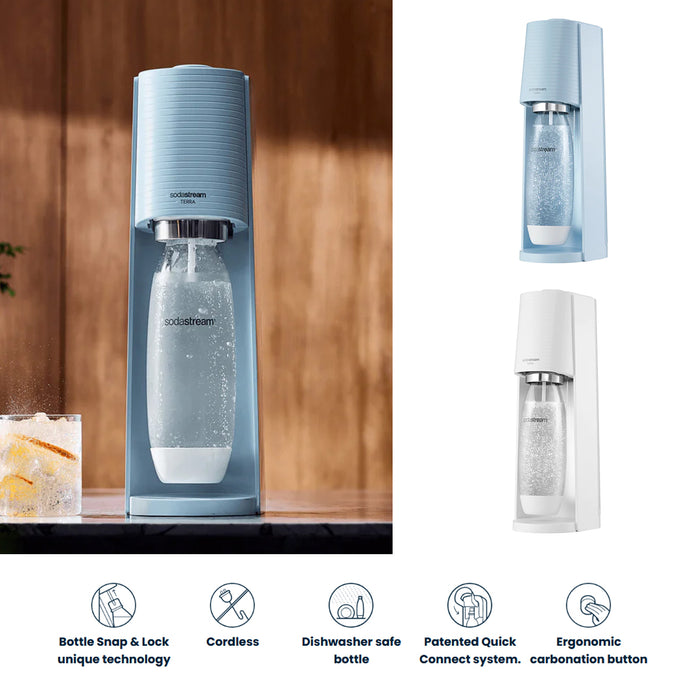 SodaStream Terra Sparkling Water Maker Co2 Technology Quick Connect 2Color AU STOCK