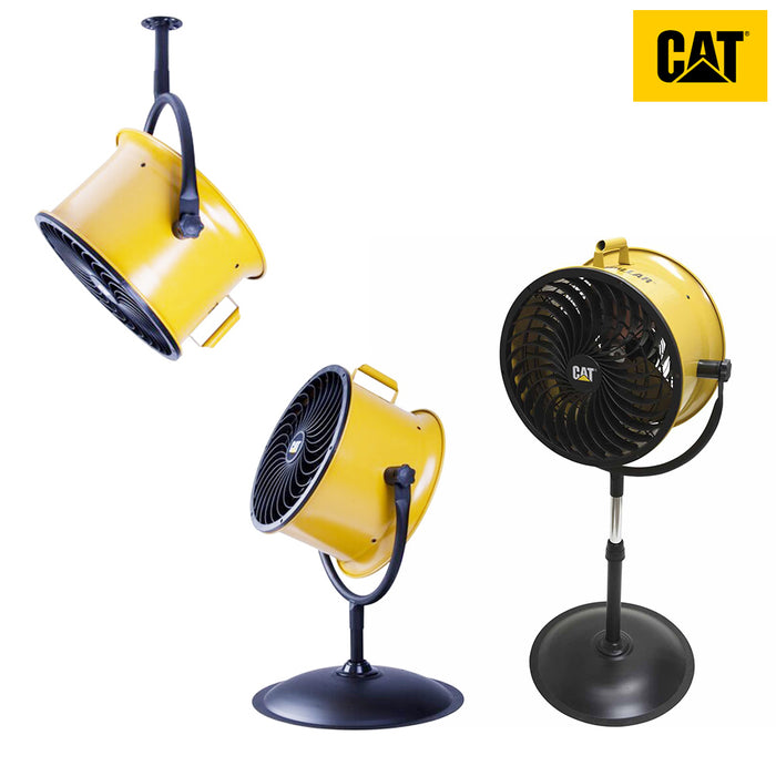 Caterpillar 46cm High Velocity Drum Pedestal Air Circulator Outdoor Fan HVPD-18AC-OD