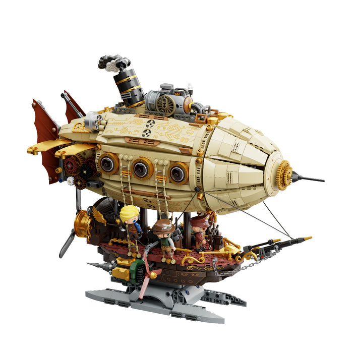 Pantasy Steampunk Zeppelin Airship Building Block Construction Set DIY Model