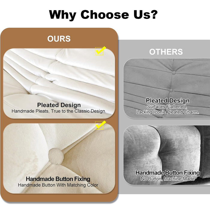 Lazy Sofa Floor Couch Leisure Lounge Foam Pouffe Recliner Soft Suede Sabric