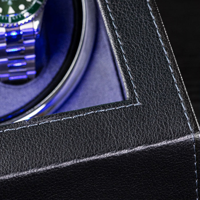 4+6 Slots Automatic Watch Winder PU Watch Case Rotating Display Box 2Color