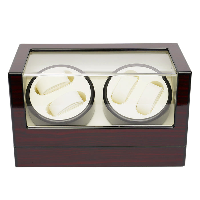 Watch Winders Automatic Rotation 4 Grids Wooden Storage Case Display Box