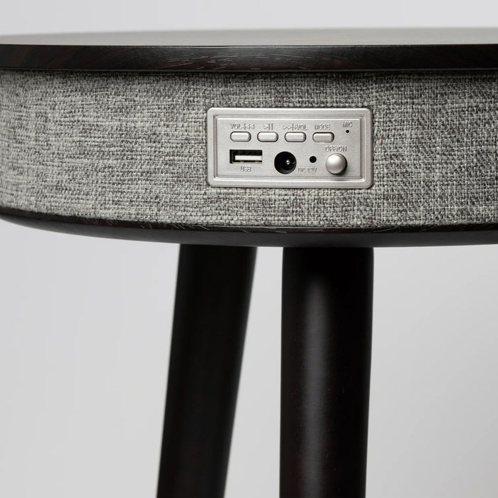 Wood Coffee Table With Bluetooth Speaker All-in-One Smart Hub Wireless Charger