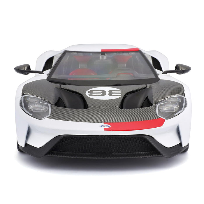 Maisto 1:18 2021 GT Ford Heritage Special Edition Metallic Diecast With Plastic