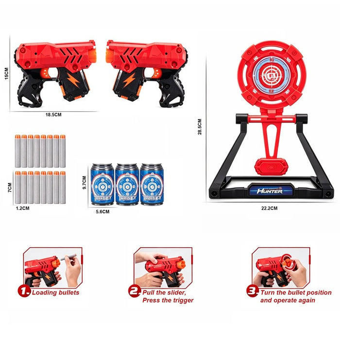 Item photo. Show listing details page. Listing Soft Bullet Gun Toy Set for Kids 2 Blaster Guns with Rotating Shooting Target Soft Bullet Gun Toy Set for Kids 2 Blaster Guns with Rotating Shooting Target