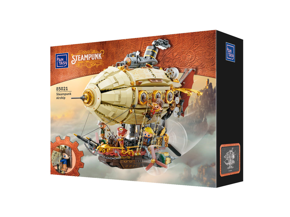 Pantasy Steampunk Zeppelin Airship Building Block Construction Set DIY Model