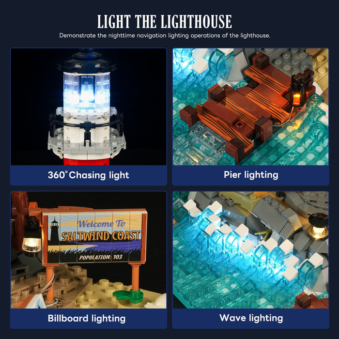 Lumibricks L90Lumibricks 18007 L9113 Sunrise Lighthouse Road Trip 1632Pcs LED Br