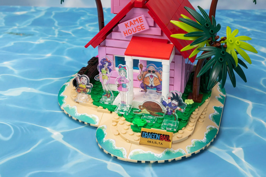 Pantasy Dragon Ball Kame House Construction With Acrylic Figures Set Model Toy 87002