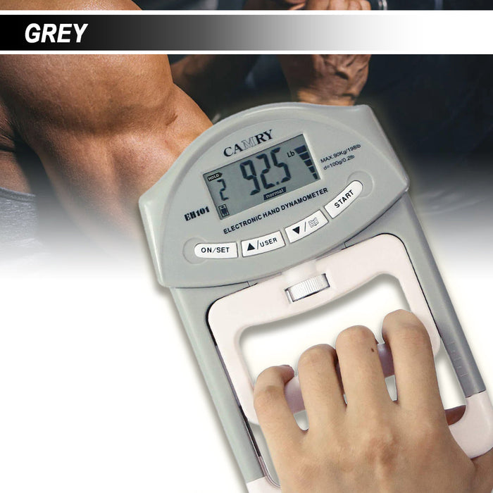 Digital Dynamometer Hand Grip Strength Muscle Tester Electronic Power Grey/Blue