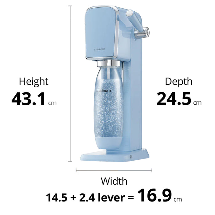 The NEW SodaStream ART Sparkling Water Maker Family Pack 2xCO2 cylinder 5xCarbonating Bottles