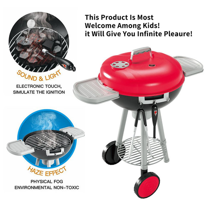 32Pcs BBQ Play Set Kids Kitchen Interactive Grill Cooking Toy Set for Toddlers