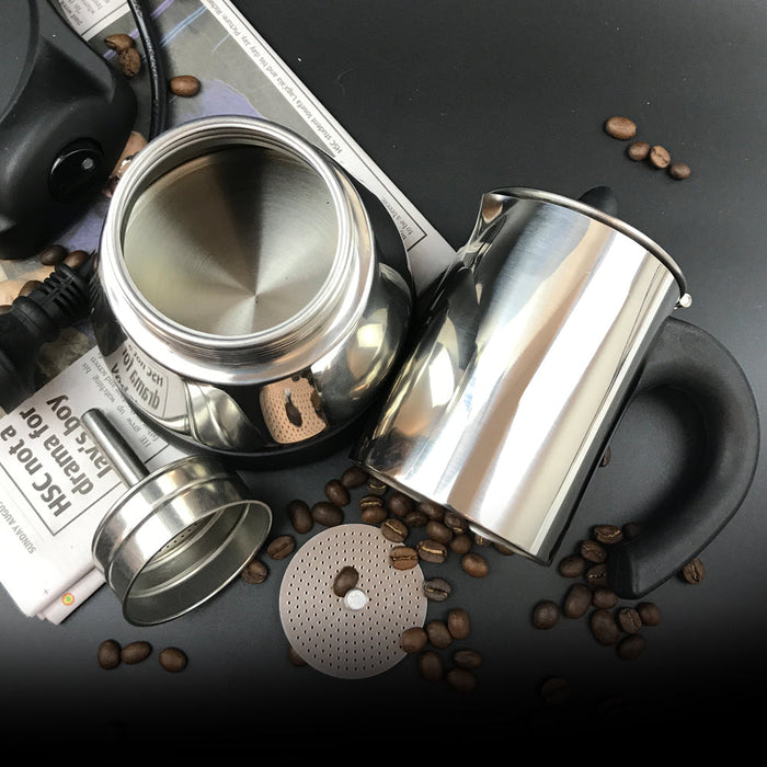 Mornest Electric Espresso Moka Coffee Maker 4~6Cups Stainless Steel Italian Classic Trade Me