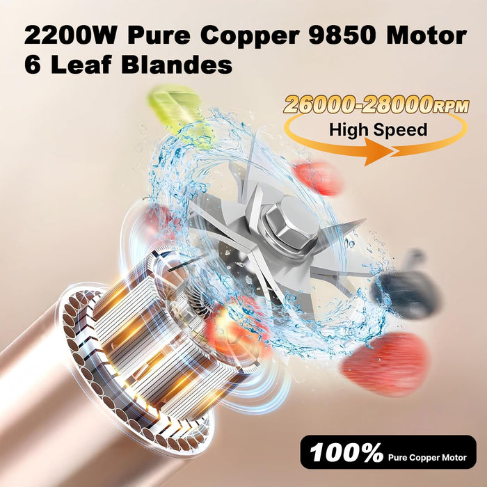 Commercial Blender Soundproof Shield 4L High-Speed Smoothie Blender Timer