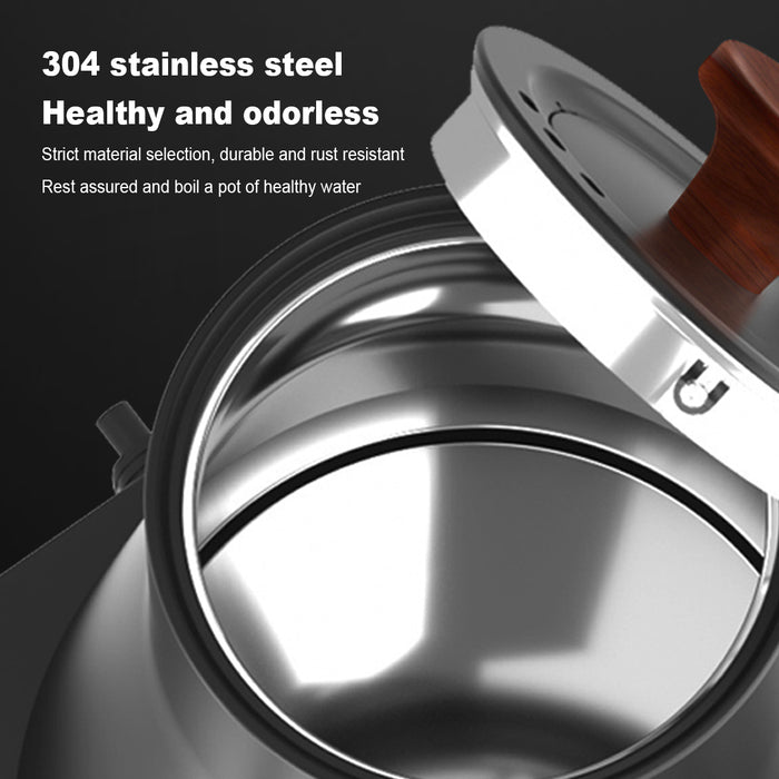 Mornest Electric Gooseneck Kettle with Temperature Control & Keep Warm, Stainless Steel Kettle for Coffee and Tea, 1200W Rapid Heating & Quick Boiling, BPA-Free (Walnut & Black)