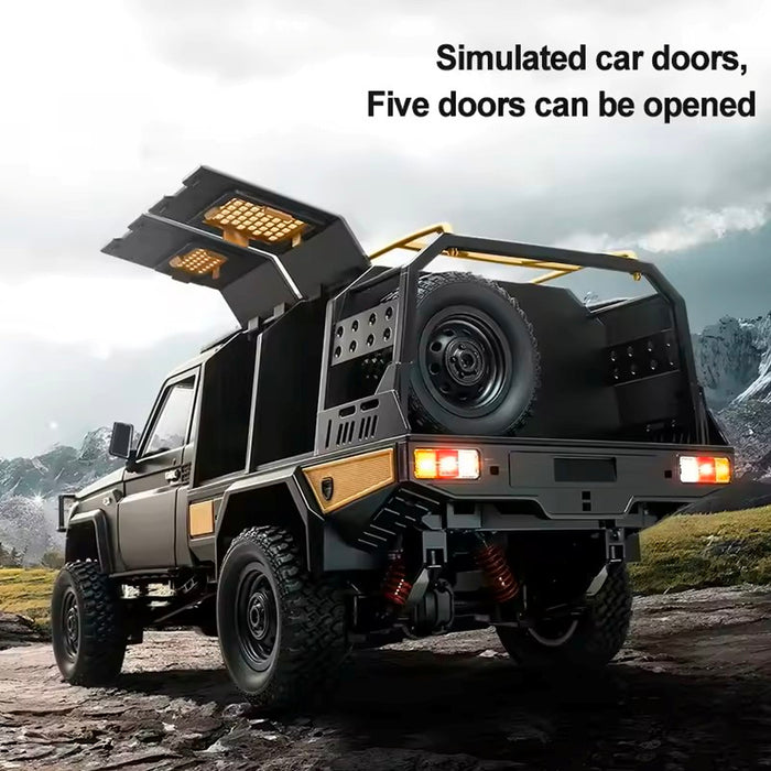 MN-82S 1/12 RC Car 4WD LandCruiser Crawler Truck Toy 2.4G Remote Control LC79 Vehicle Light Group  (7.4V 1200mAh)18650Li-ion