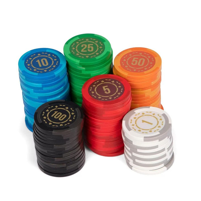 Poker Chip Set with Heavy Duty Case 400 Chips - Casino Style High Quality