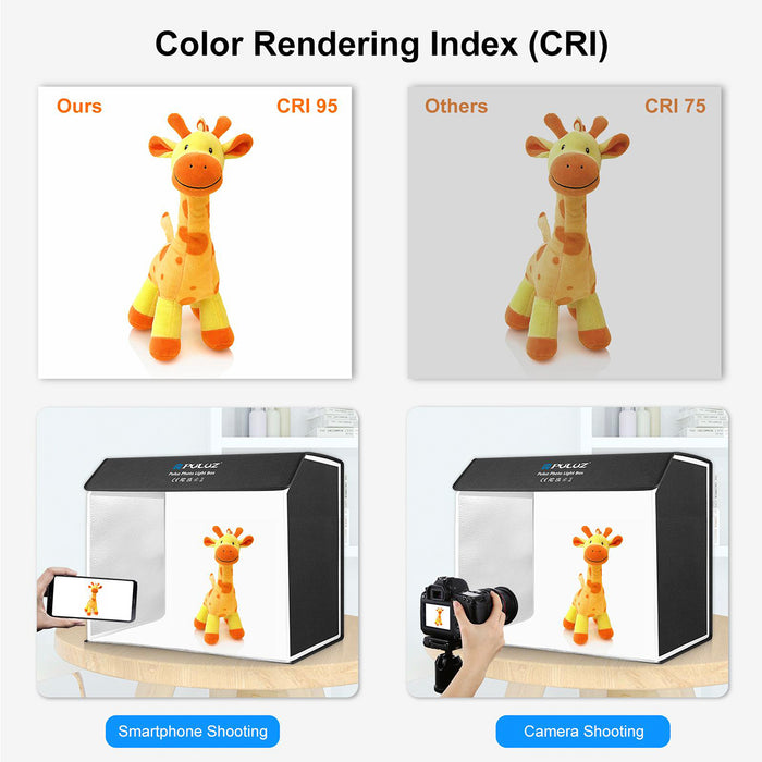 24"x16"x20" Professional Photo Light Box Studio Tent Photography Kit, Dimmable 762 LED Lights (3 Color Temperatures) & 4 PVC Backdrops for Toys/Jewelry/Watches/Cosmetics