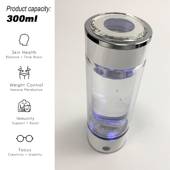 300ml H2 Hydrogen Water Bottle Alkaline Ionizer High compatibility AU