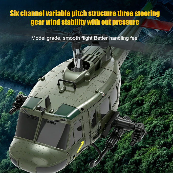 UH-1 1:48 RC Intelligent Positioning Version Armed Stunt Helicopter 6-Axis Gyro