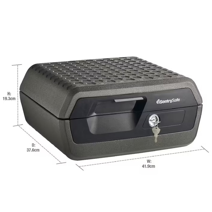 SentrySafe Fire Water Resistant Security Box Protection Safe Chest 7.8/10.2L 2 Keys
