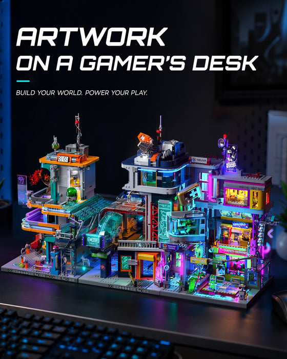 Lumibricks L9095 / 17005 Cyberpunk Neon City 2580Pcs Building Bricks LED